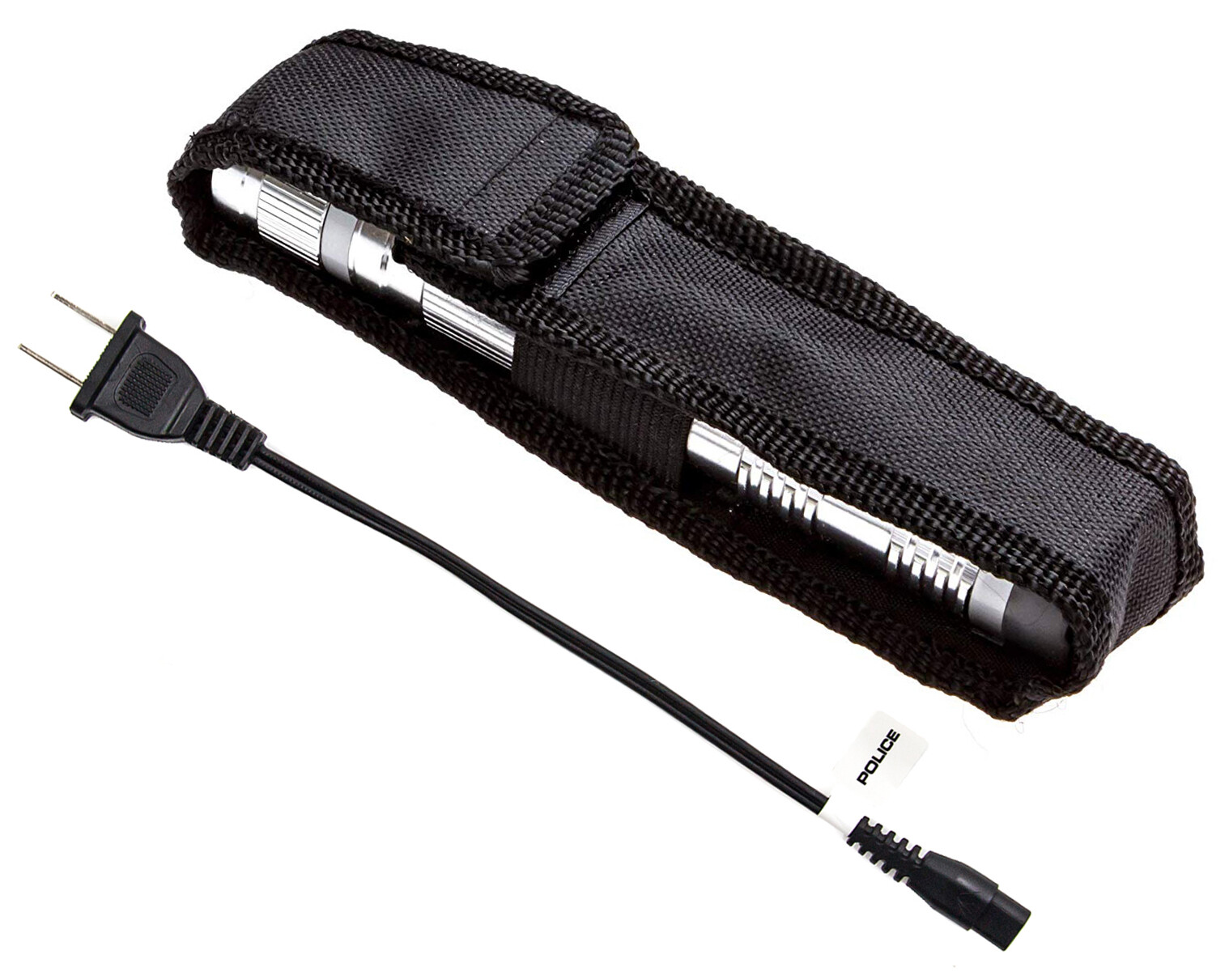 POLICE Stun Gun M12-700 BV Mini Metal Rechargeable LED Flashlight Grey