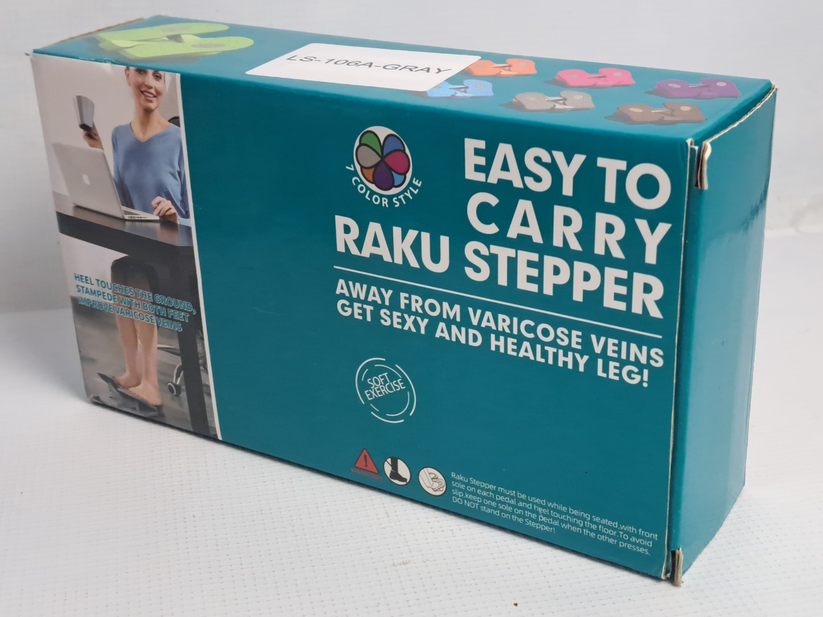 Easy To Carry Raku Stepper Exercise Fitness Workout Machine Grey Open Box NEW
