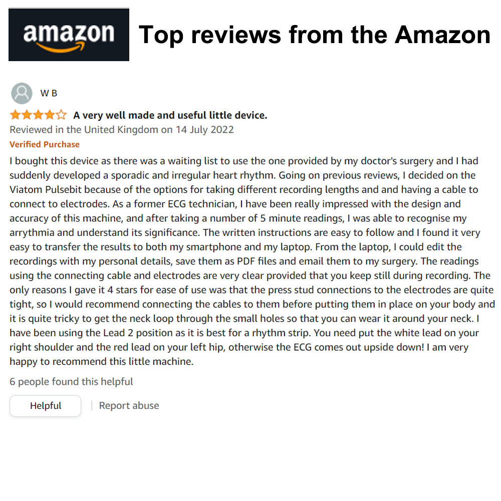 ECG EKG Monitor 30s/60s/5min Recording AI-ECG Analysis Report in App PC Software