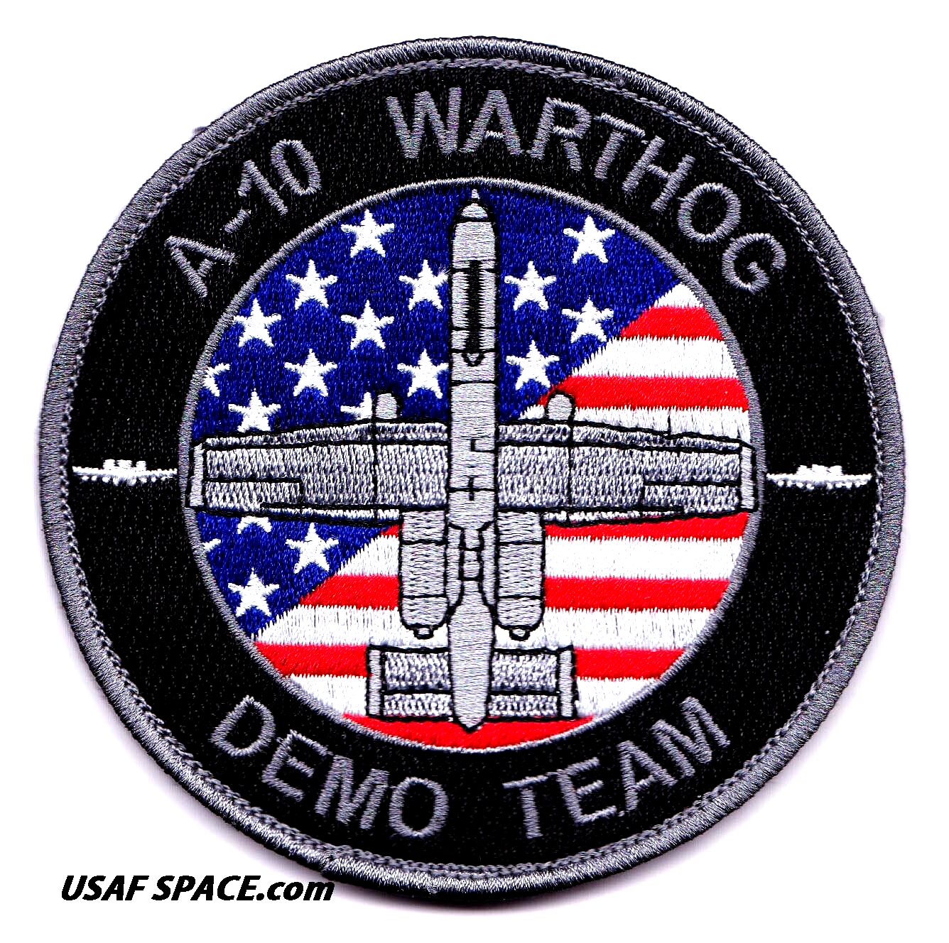 USAF A-10 WARTHOG DEMO TEAM -Davis-Monthan AFB- AIR FORCE BLACK VEL PATCH