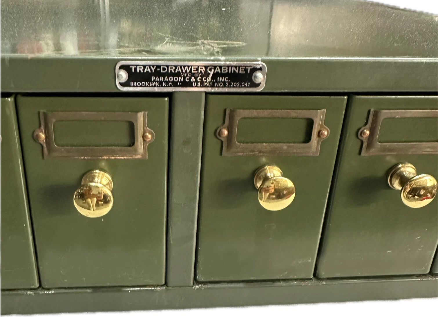 VINTAGE Six Tray-Drawer Microscope Slide Storage Stackable Metal Cabinet 19x16x5