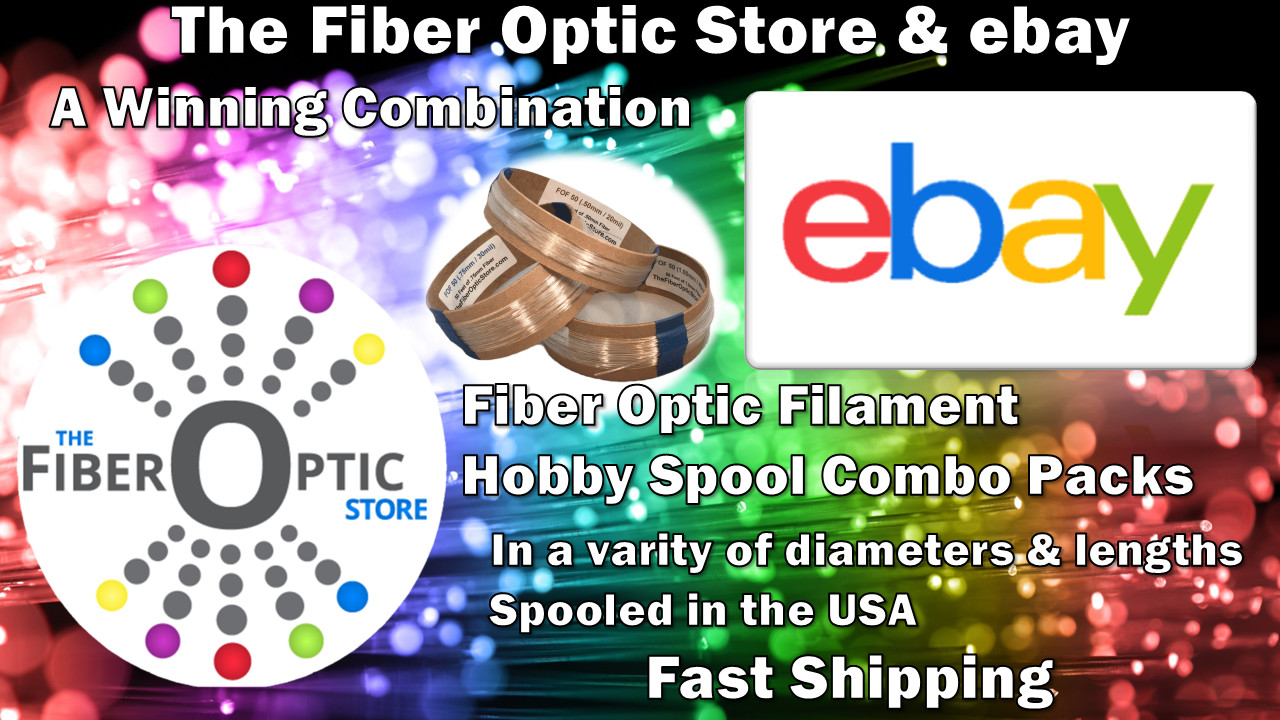 Fiber Optic Lighting Filament-50ft of each thickness: .25mm .50mm .75mm & 1.0mm