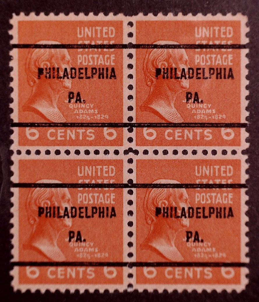 JM: US PRECANCEL BUREAU USED PHILADELPHIA PENNSYLVANIA BLOCKS, PICK AND CHOOSE