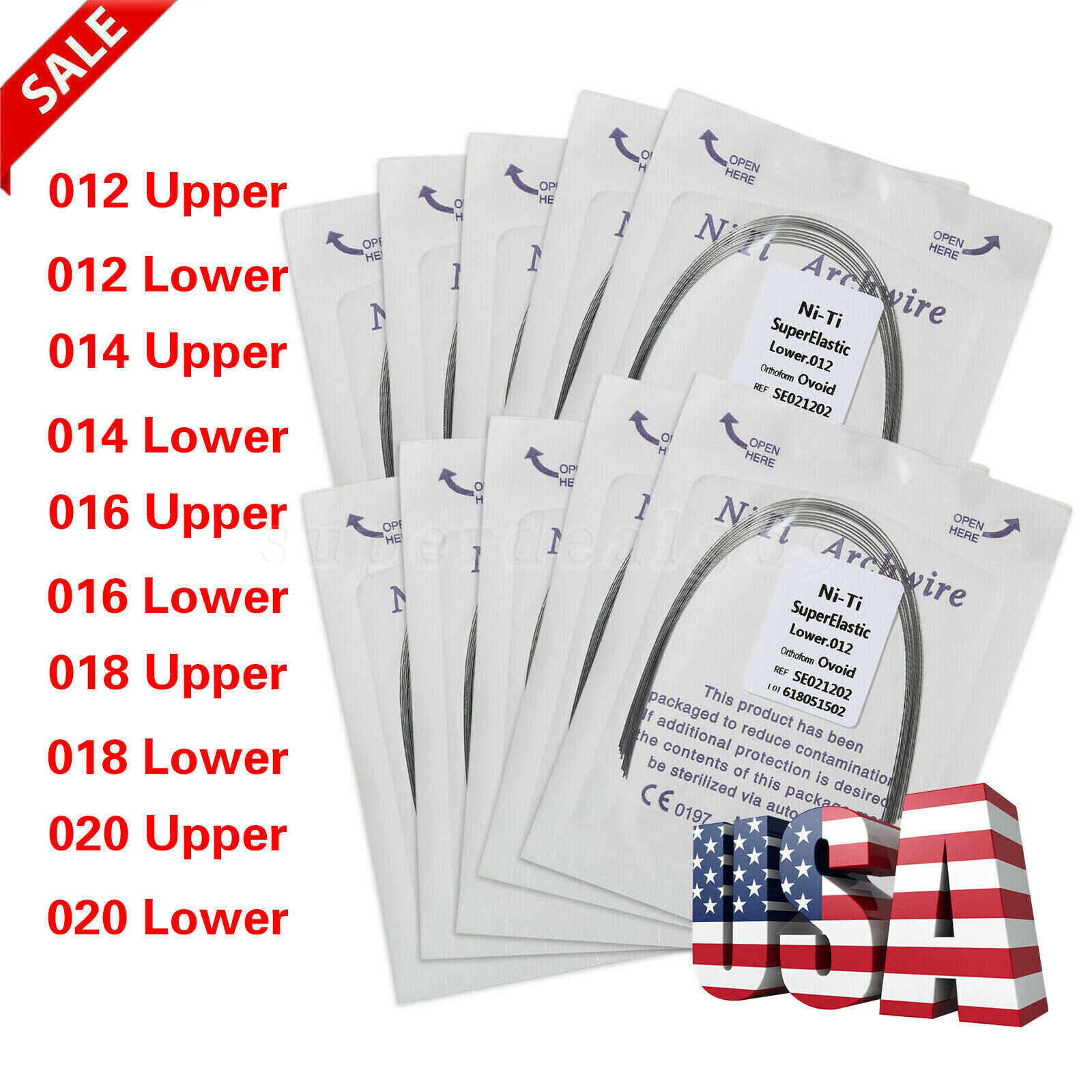 Dental Orthodontic Super Elastic Niti Arch Wire Round Ovoid Form Archwire All