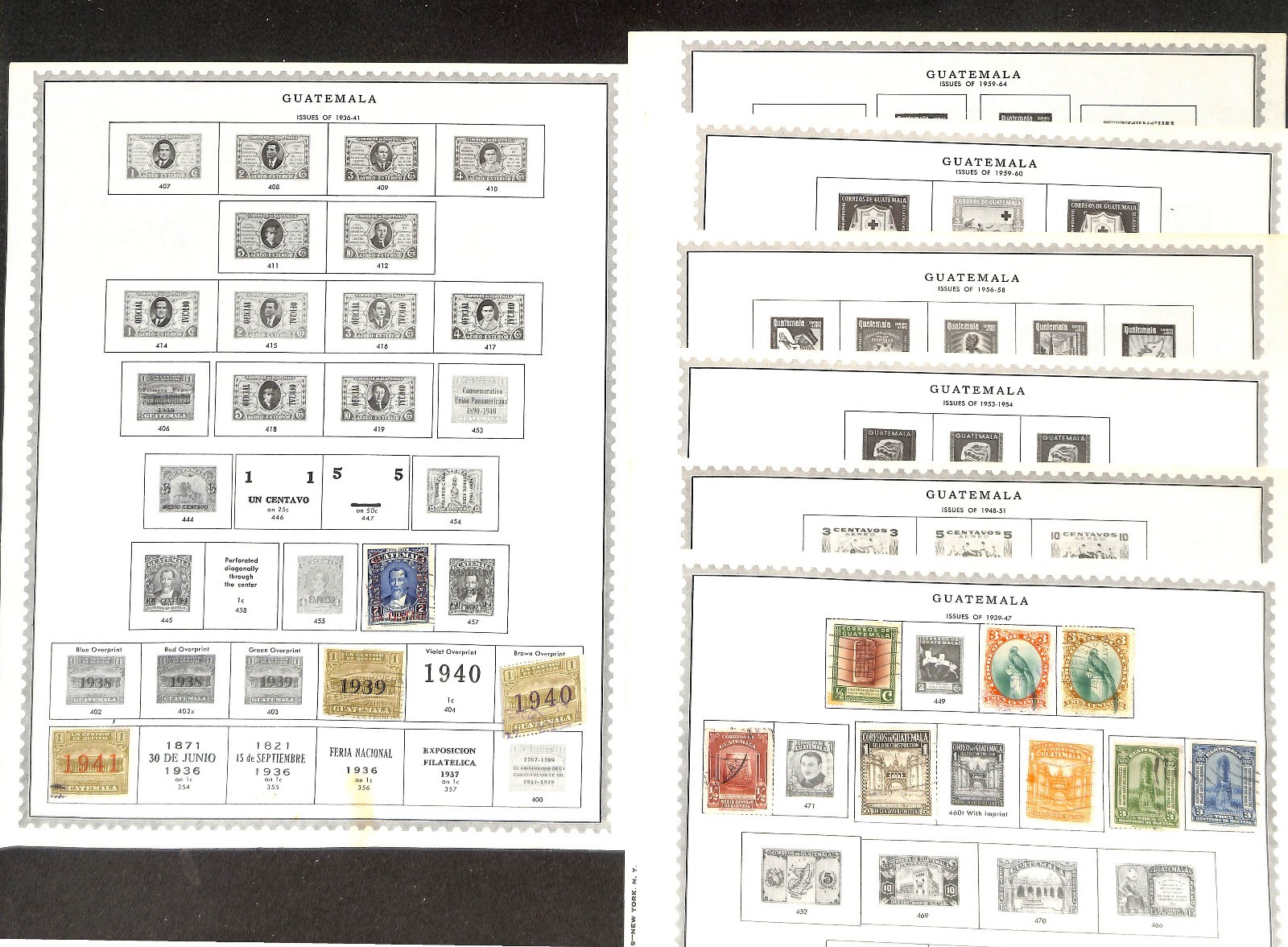 Guatemala Stamp Collection on 40 Minkus Pages, 1871-1991 (BJ)