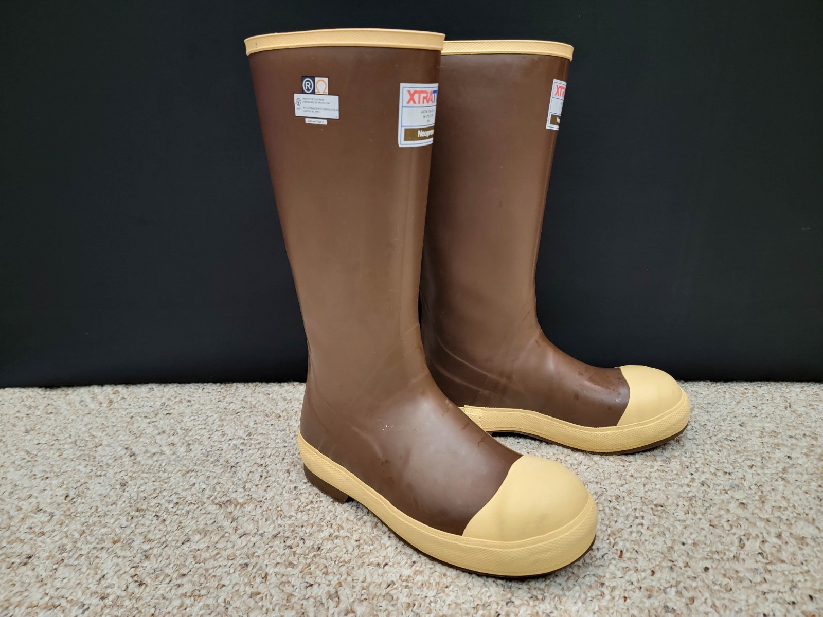 XTRATUF Legacy Steel Toe 15" Neoprene Rubber Boots Size 8