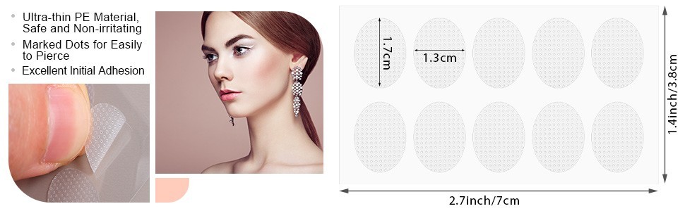 Miracle Ear Lobe Support Patches, 60 Count