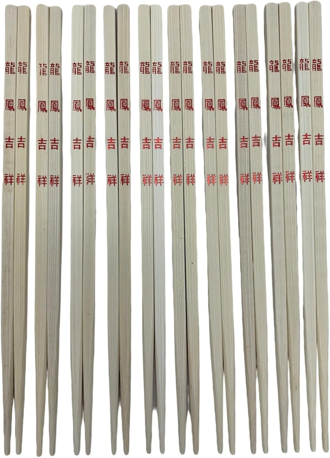 40 Pair Reusable Bamboo Wood Chopsticks Paint Free Dishwasher Safe S-3780x4