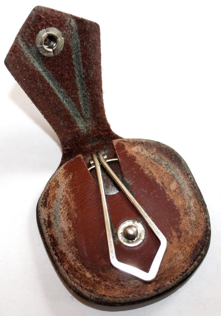 c.1920s Bausch & Lomb Folding Pocket Magnifier with Original Marked B&L Case