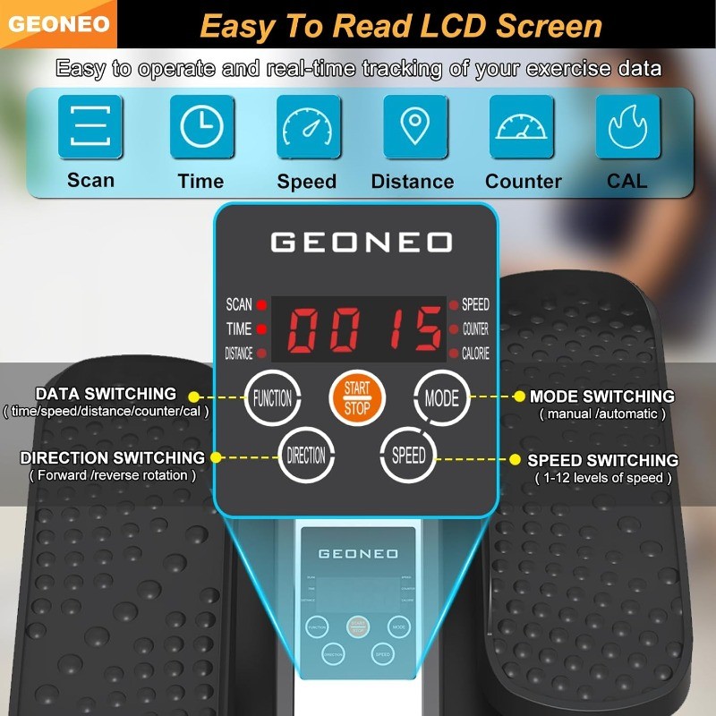 Under Desk Elliptical Machine, Electric Ellipse Leg Exerciser for Senior, Quiet