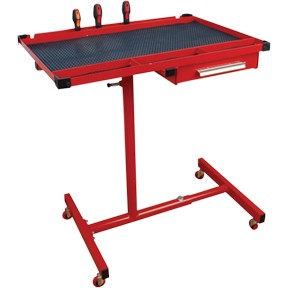 Heavy-Duty Mobile Work Table with Drawer Red ATD-7012
