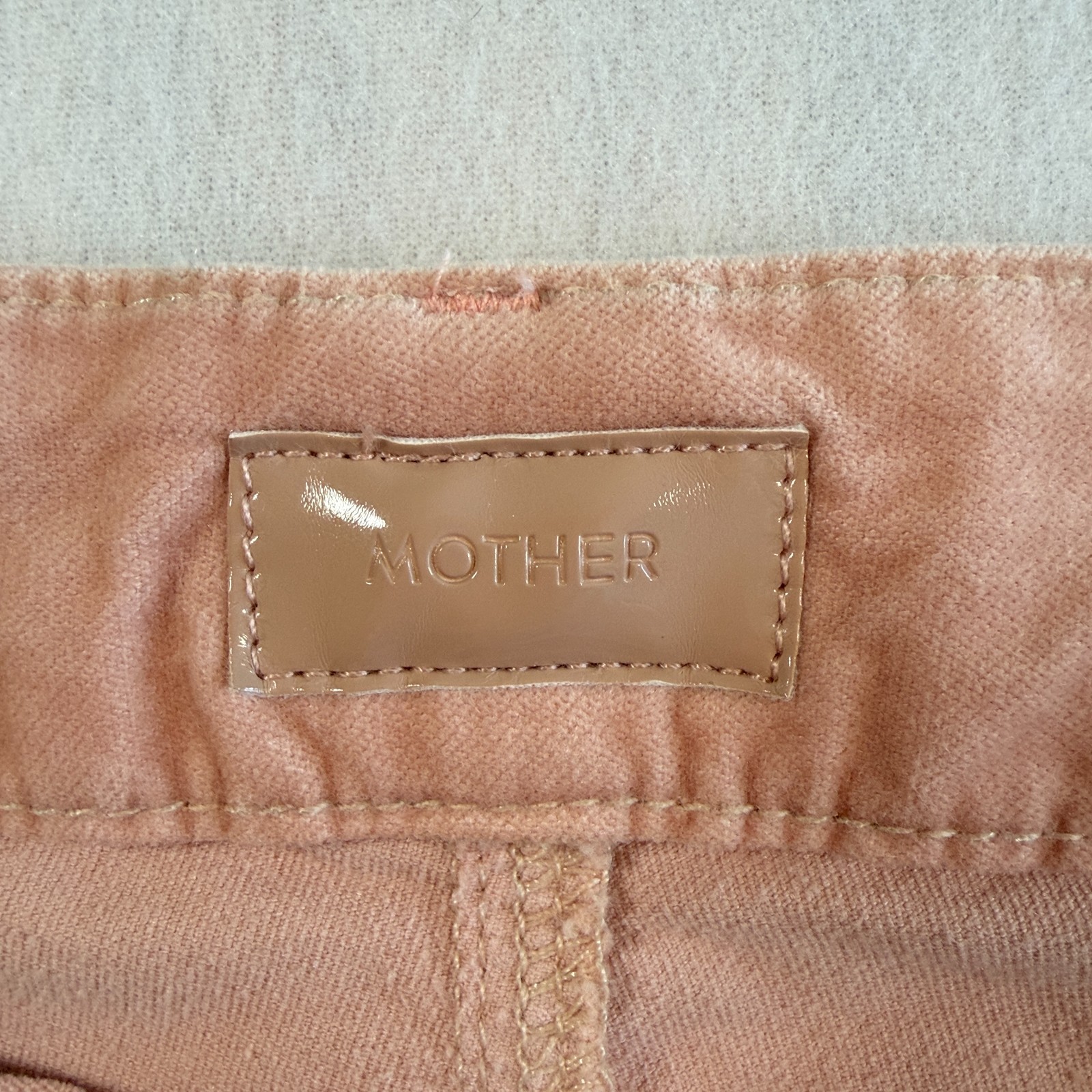 Mother High Waisted Looker Lipstick and Other Stories Pink Velvet Jeans Sz 27