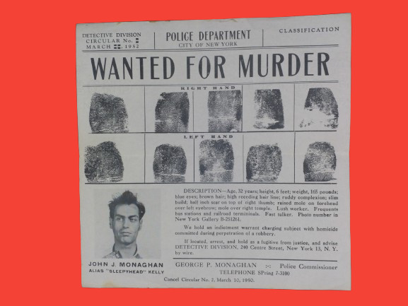 Rare Wanted For Murder Ephemera 1952 NYC Sleepyhead Kelly
