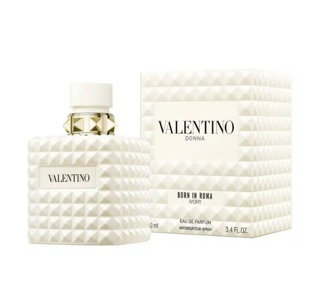 VALENTINO DONNA BORN IN ROMA IVORY EAU DE PARFUM SPRAY 3.4 Oz / 100 ml NEW