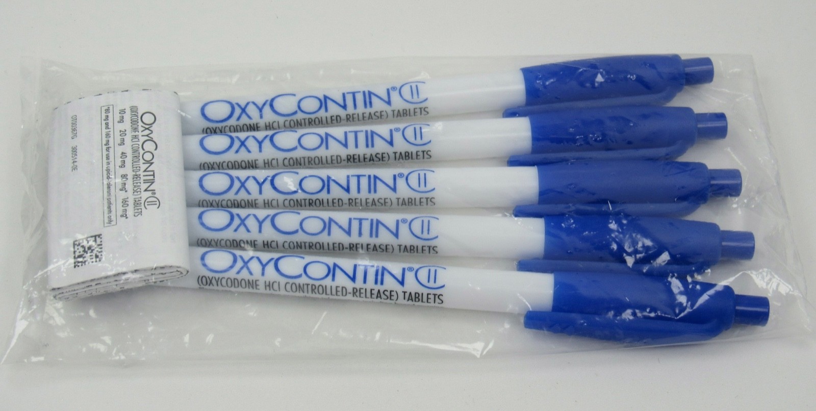 Oxycontin PENS Drug Rep Pharmaceutical Promo Lot of 5 Sealed in Original Package