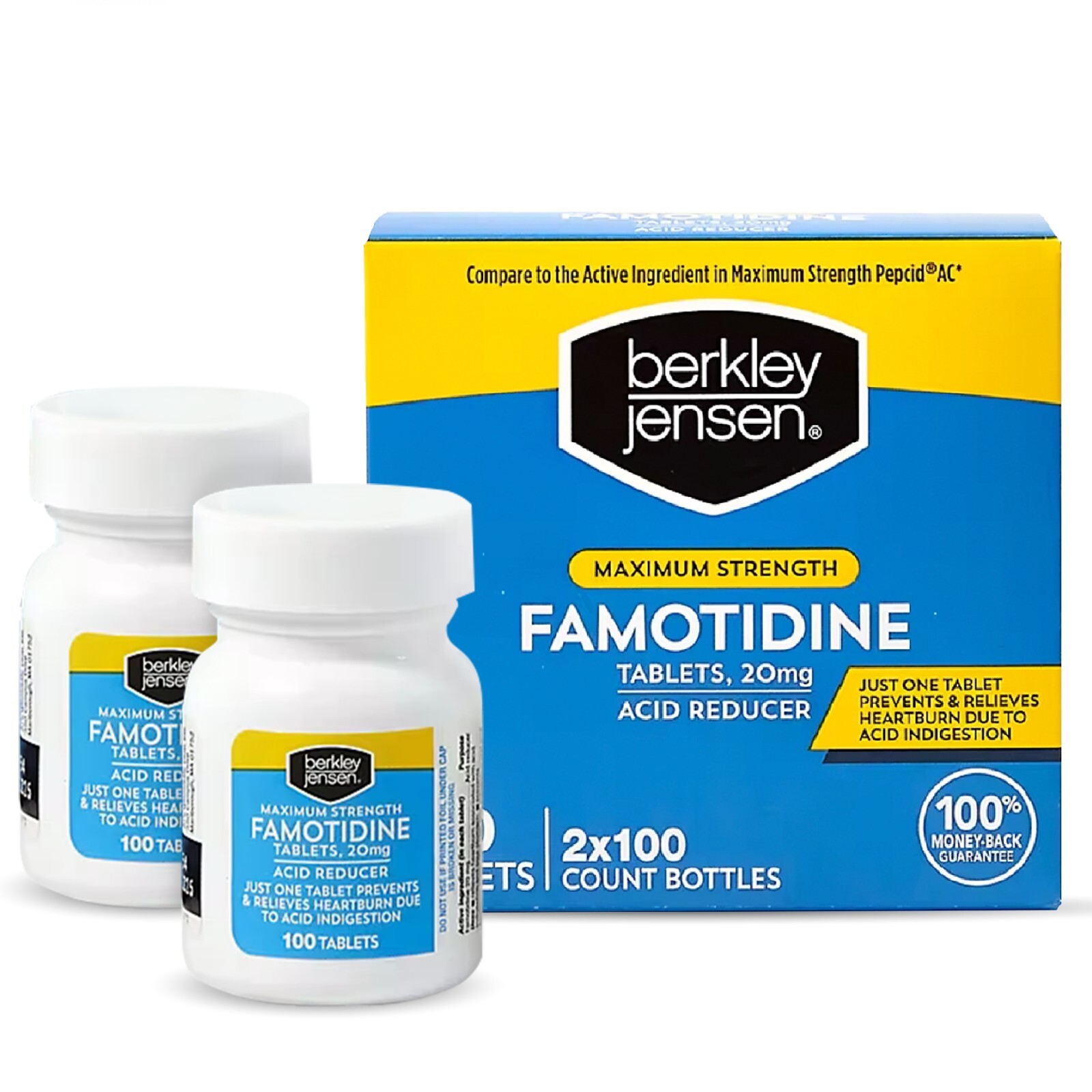 Berkley jensen Maximum Strength Famotidine 20mg, Acid Reducer 200 Tablets 2026+