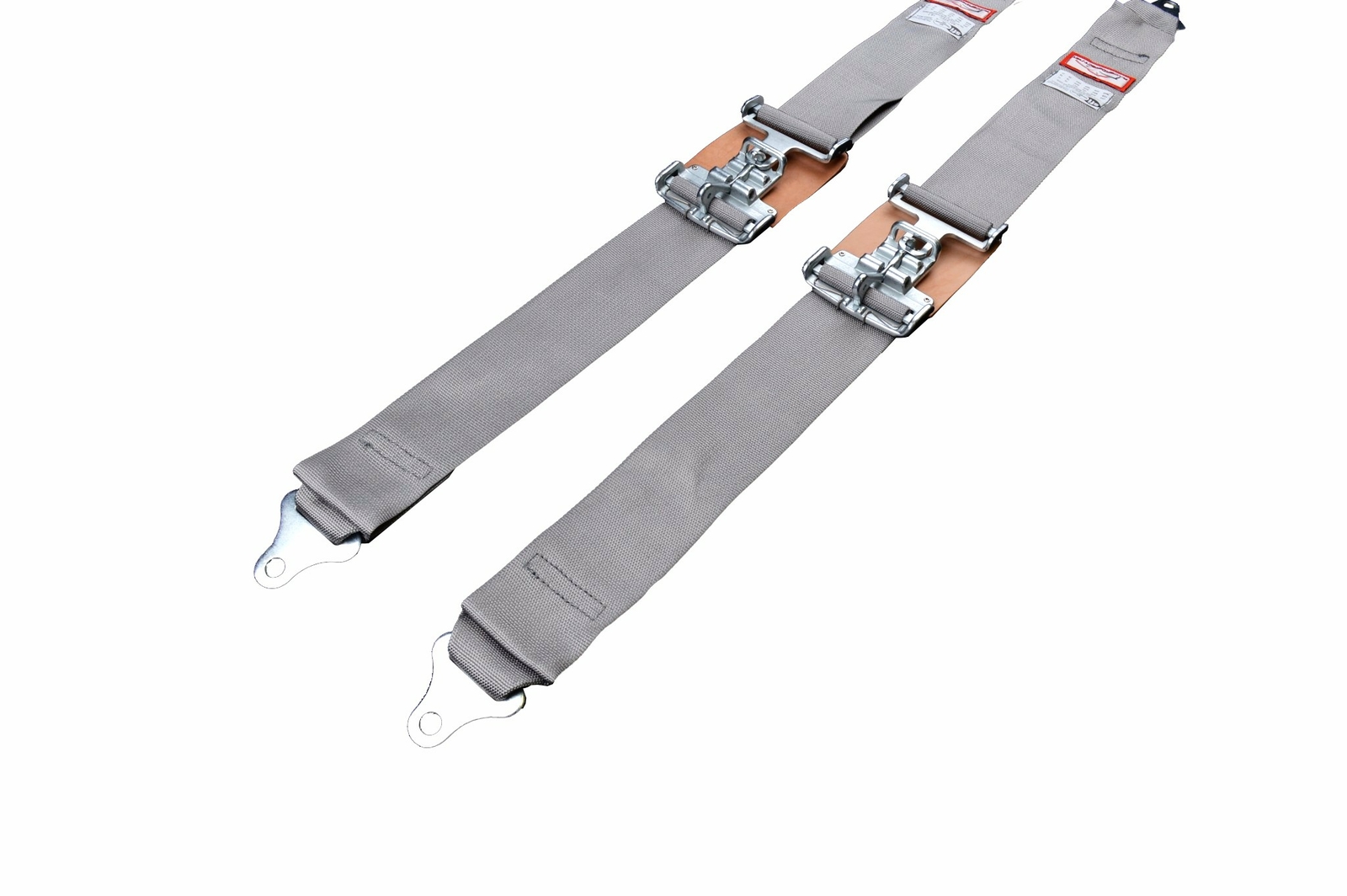 JEEP NEW PAIR 3" LATCH & LINK LAP BELT 2 POINT RACING BELT BOLT IN GRAY