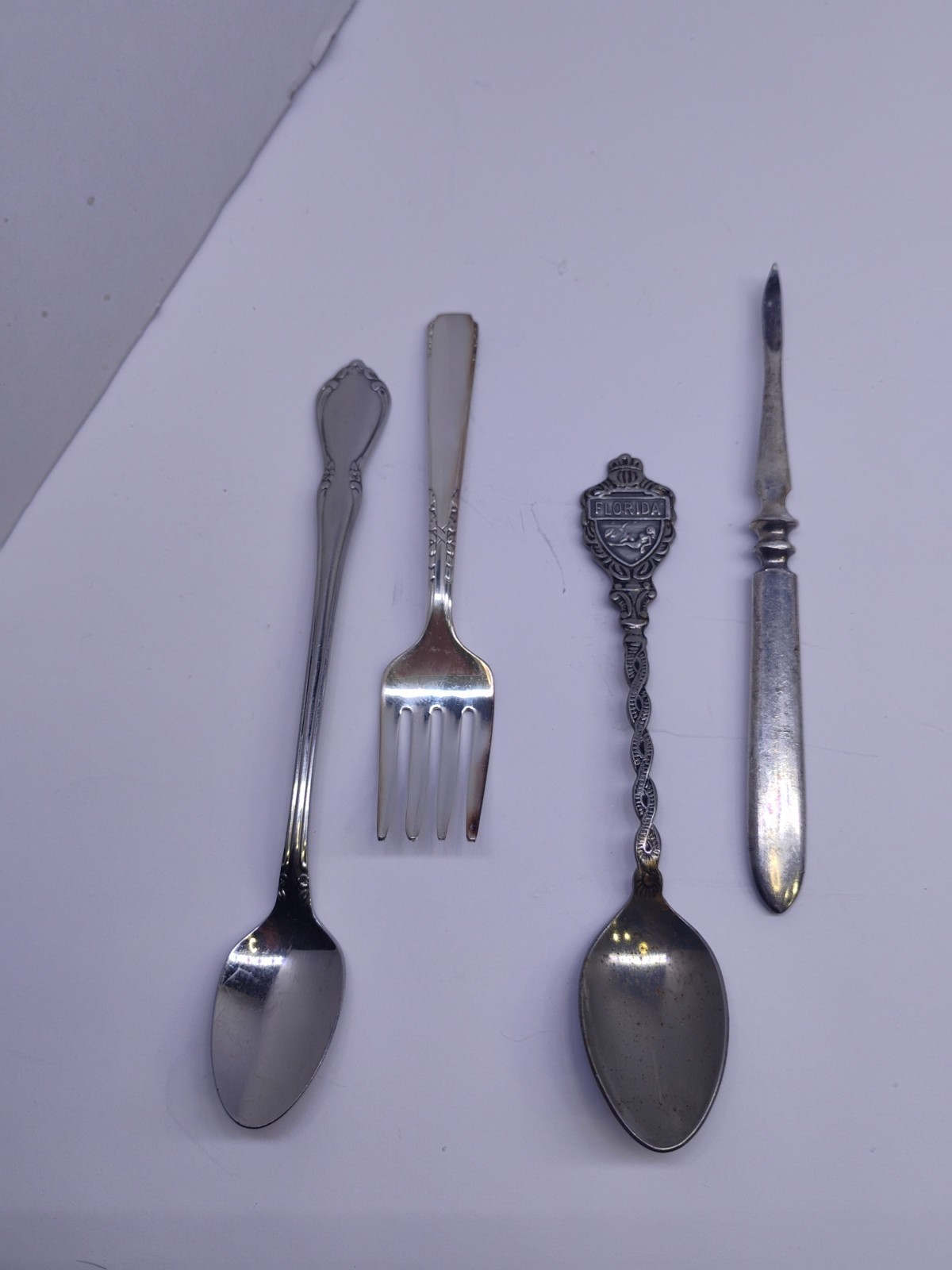 Vtg Figural Ornate Spoons Disney Italy Floral Pewter Silver Plate & More 25