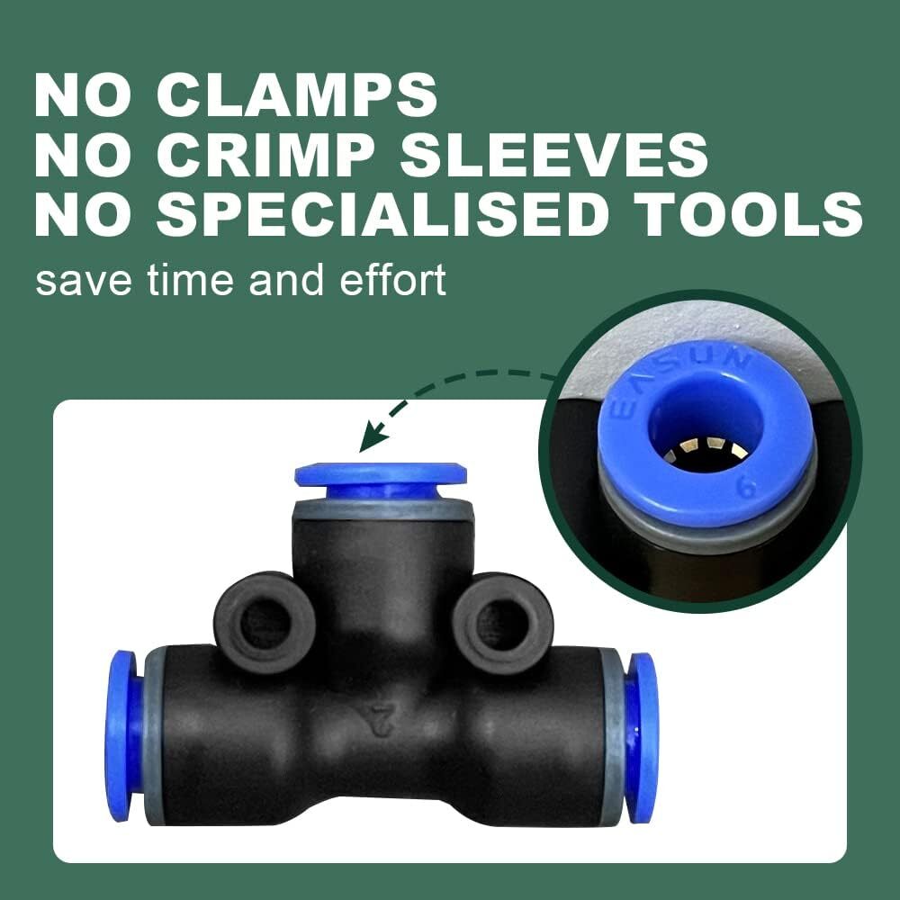 Durable Car Vacuum Tubing/Push Lock Fitting 1/8" NPT to 1/4" Tubing Wastegate US