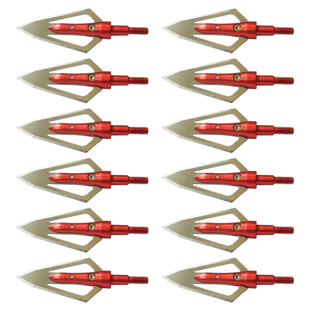 Archery 100 Grain Broadheads Arrowheads Tips for Compound Recurve bow Crossbow