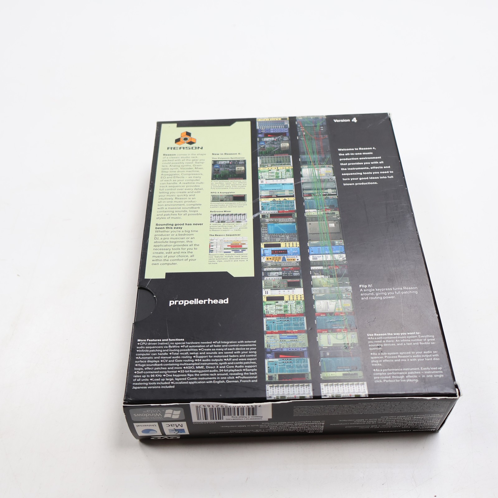 Reason 4,Full version-DVD -Mac and Windows *With install key Code. READ LISTING.