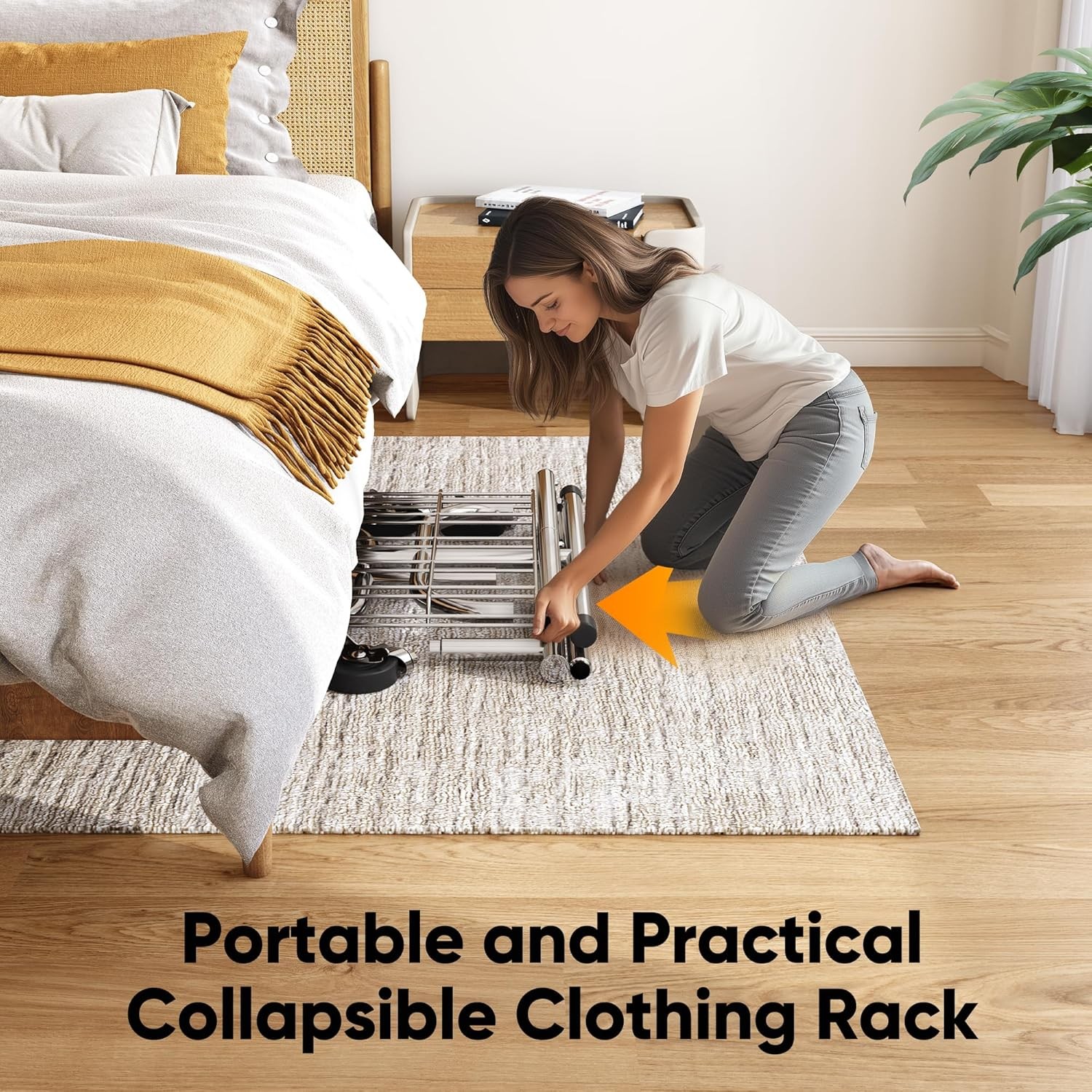 HOKEEPER Clothes Rack Clothing Racks for Hanging Clothes, Portable Clothes Rack