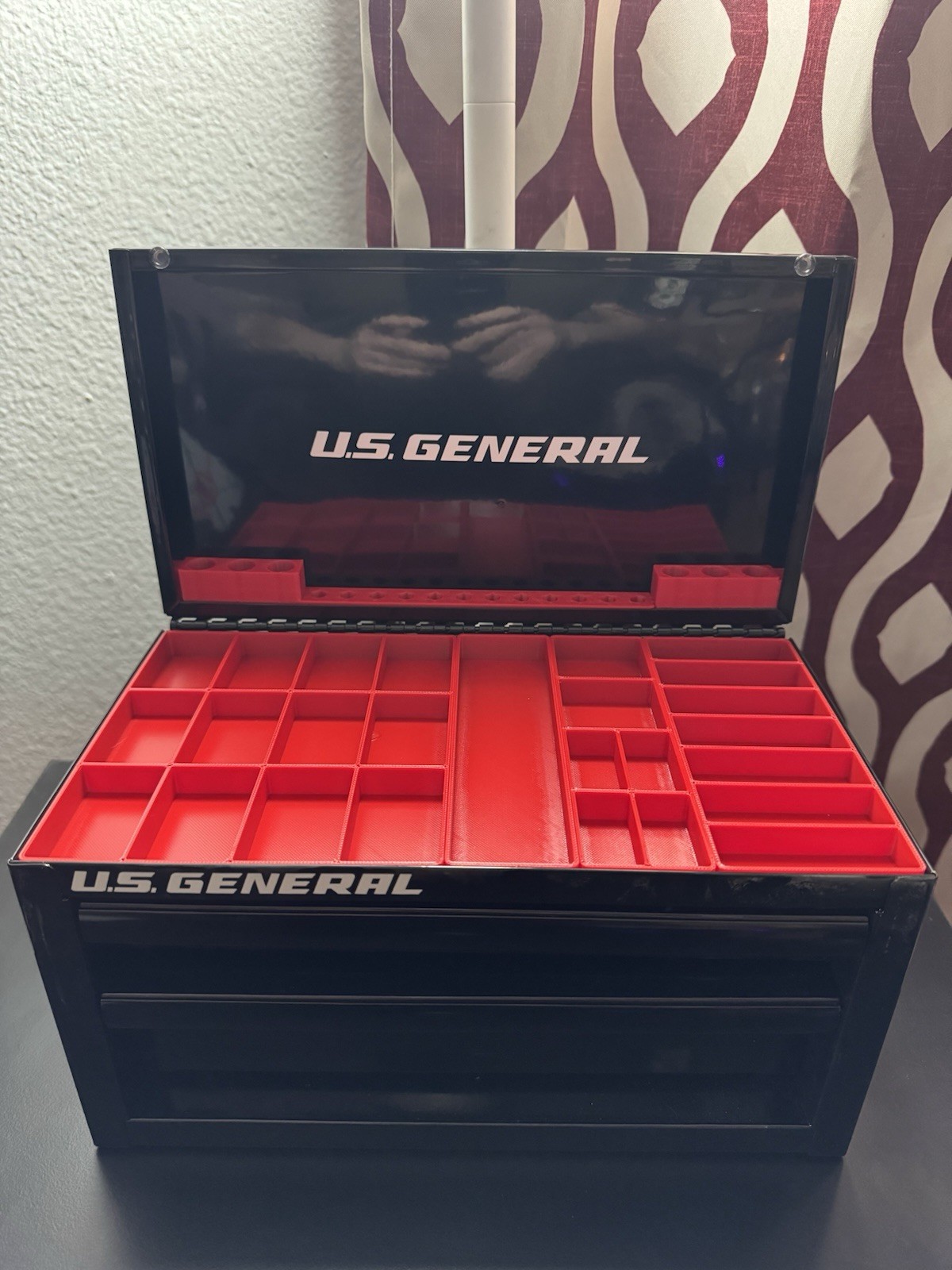 US General Harbor Freight Mini Toolbox Bins. 4 Top,  5 Middle, 4 Bottom. 13 Tota