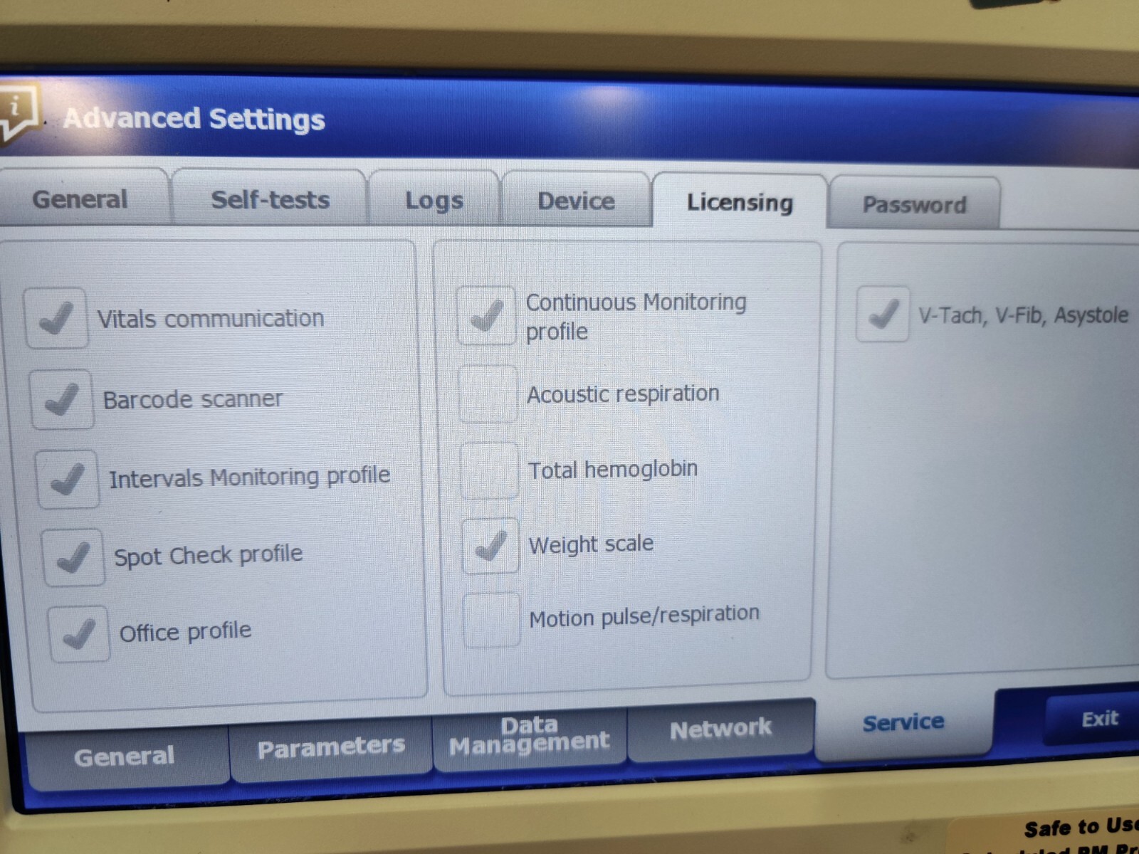 Welch Allyn Connex Vital Sign Monitor 6000 WIFI EMR Conn 65NTXX with Accessories
