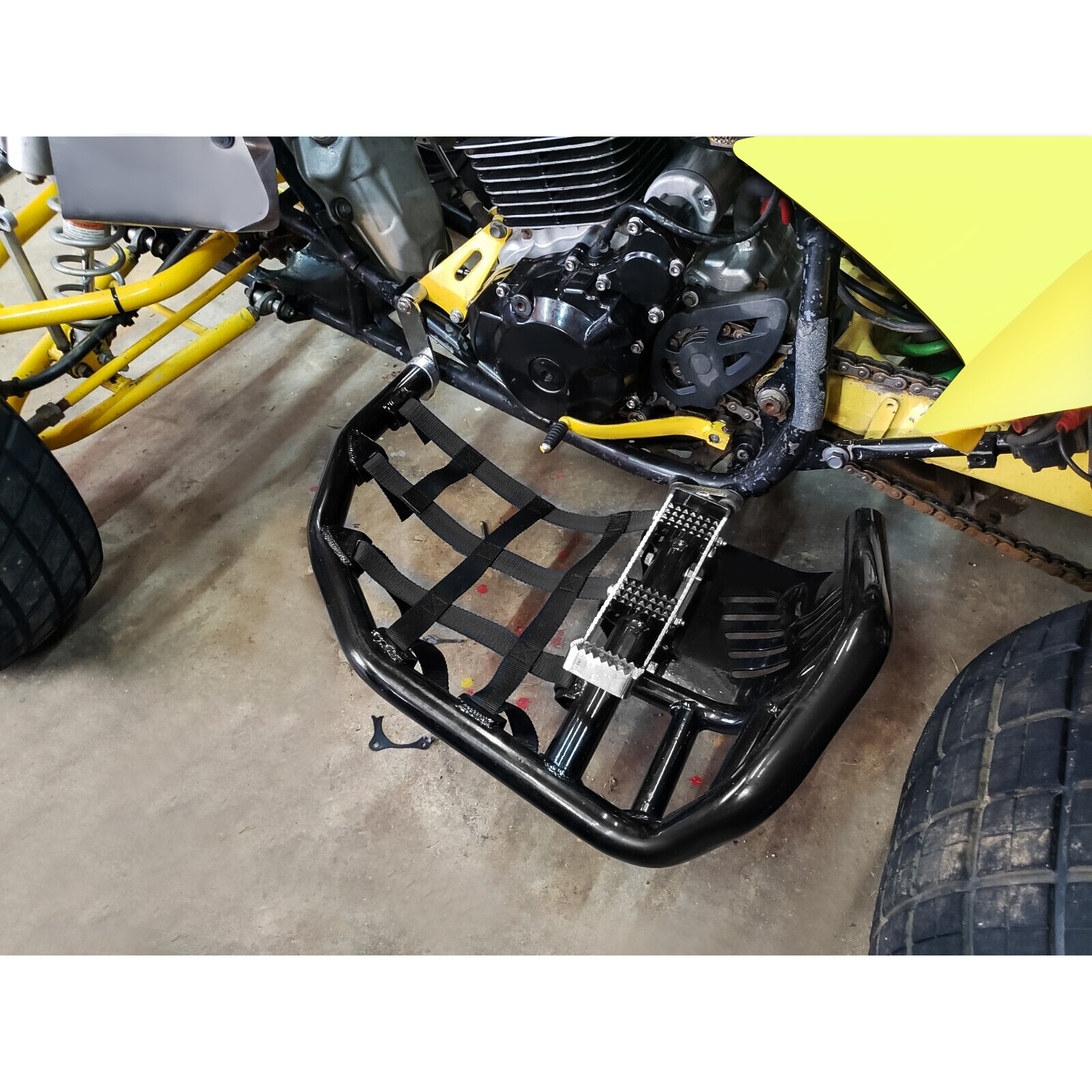 For Honda Sportrax 400 TRX 400EX 400X Nerf Bars Pro Peg Black Bars Black Nets