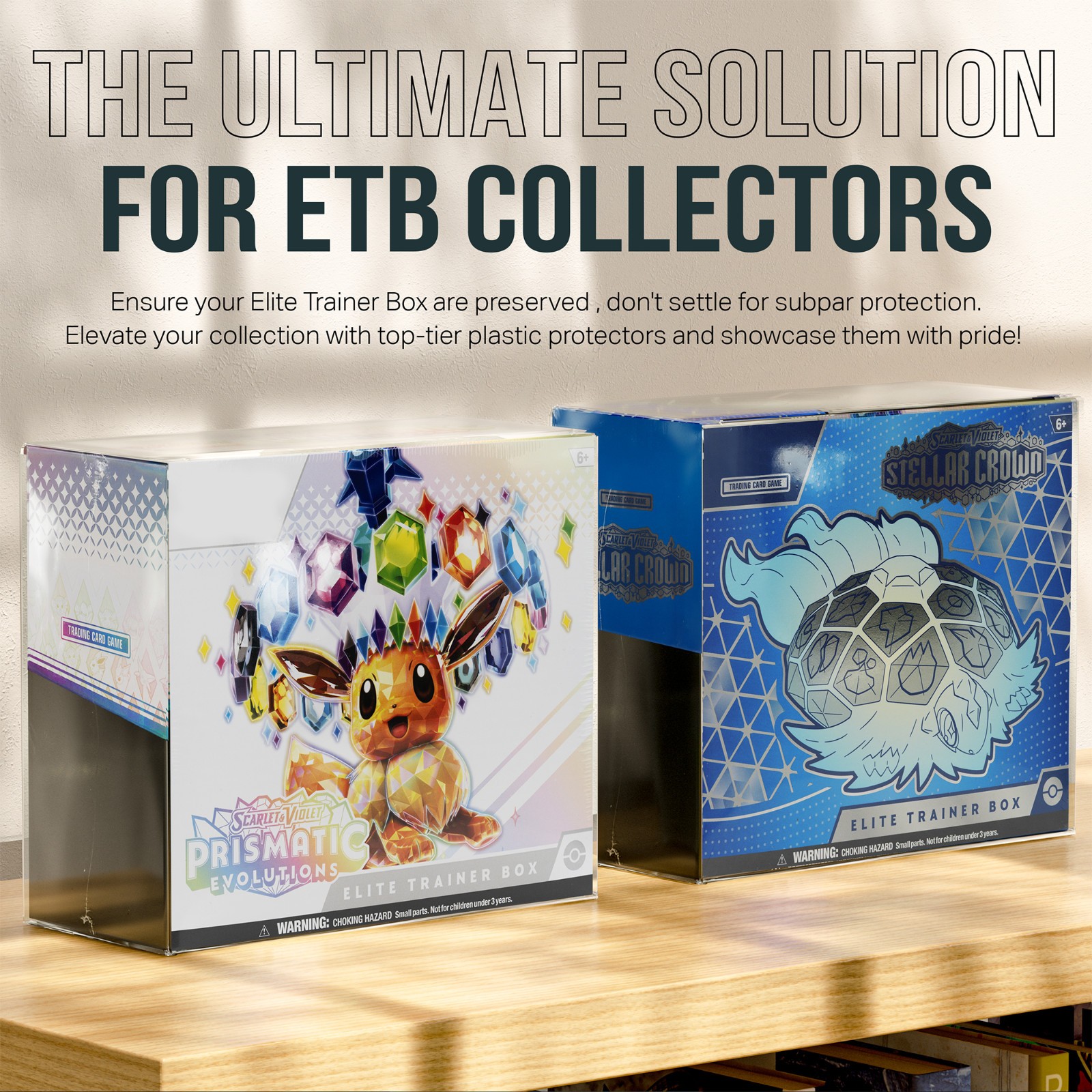 Plastic Pokemon Elite Trainer Box Protectors ETB Displays 10 PACK