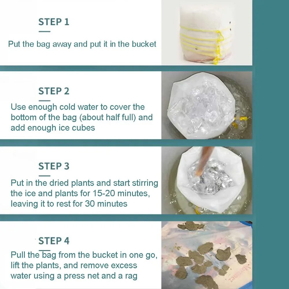 Reusable Bubble Bag 5 GAL - 5 Bag Kit All Mesh Bubble Hash Bags Extractor