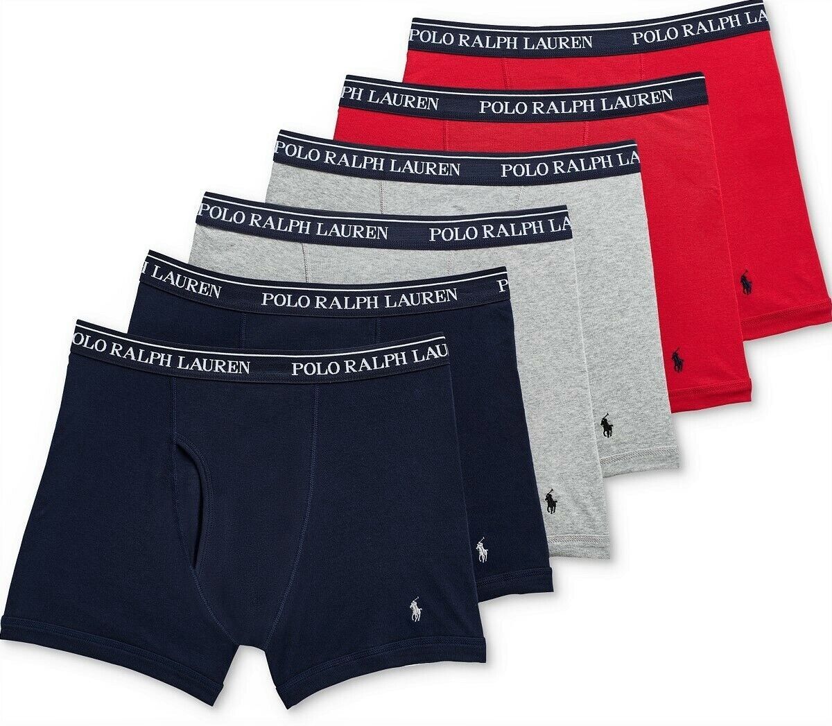 Polo Ralph Lauren Men's Six-Pack Boxer Briefs Choose Size & Color New 6 Pack