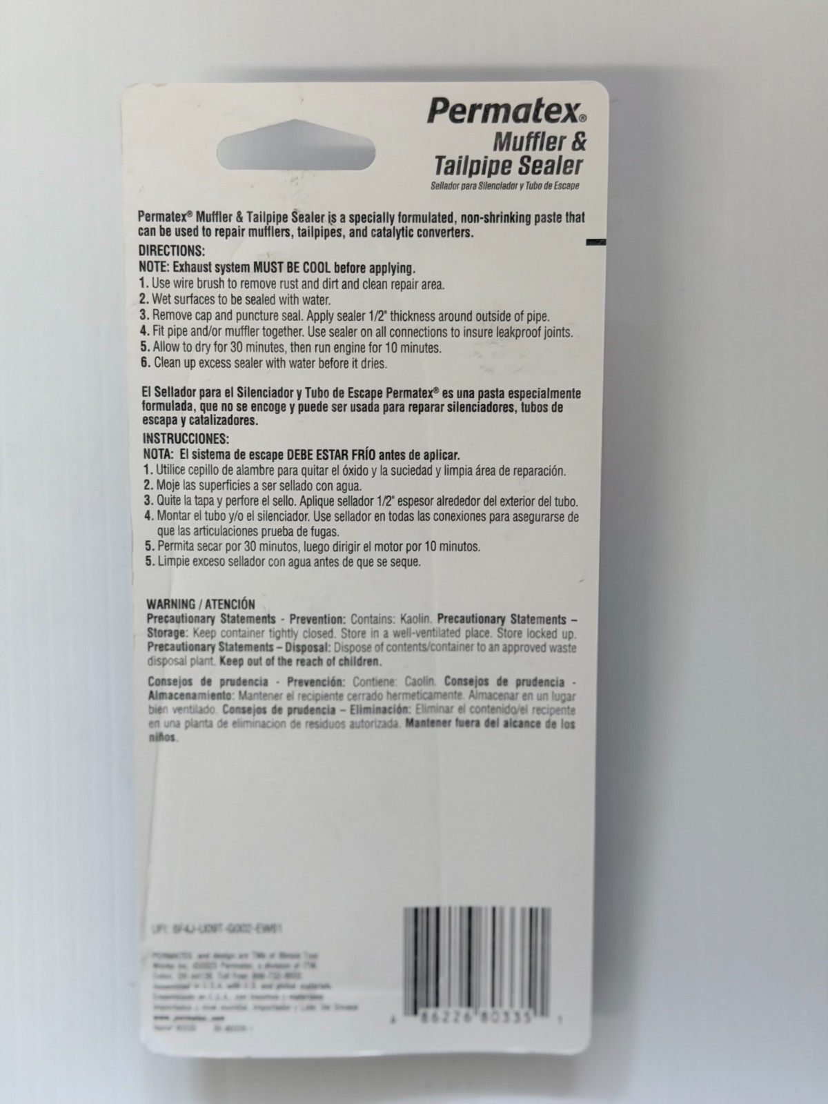 (2PK) Car Exhaust Pipe Repair Kit High Temperature Muffler Tailpipe Leak Sealer