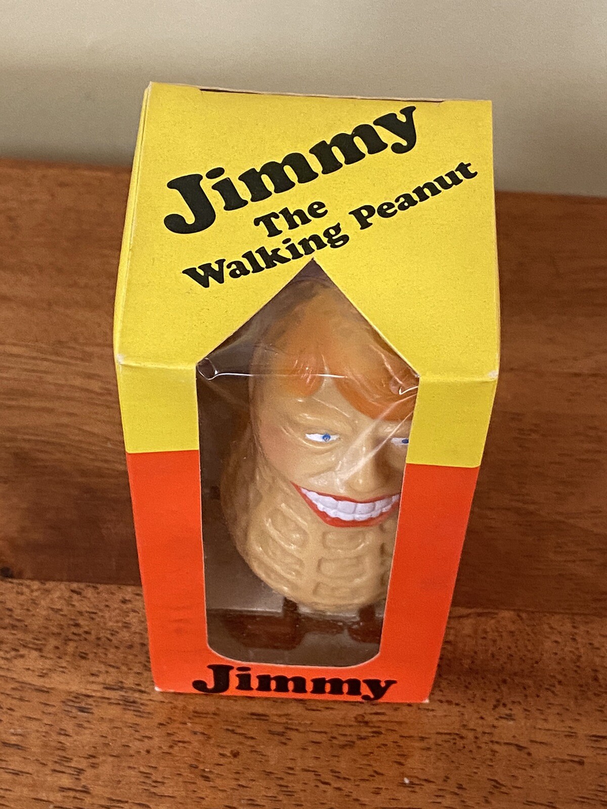 Jimmy Carter "Jimmy The Walking Peanut" Vintage Wind-Up Toy in its Original Box