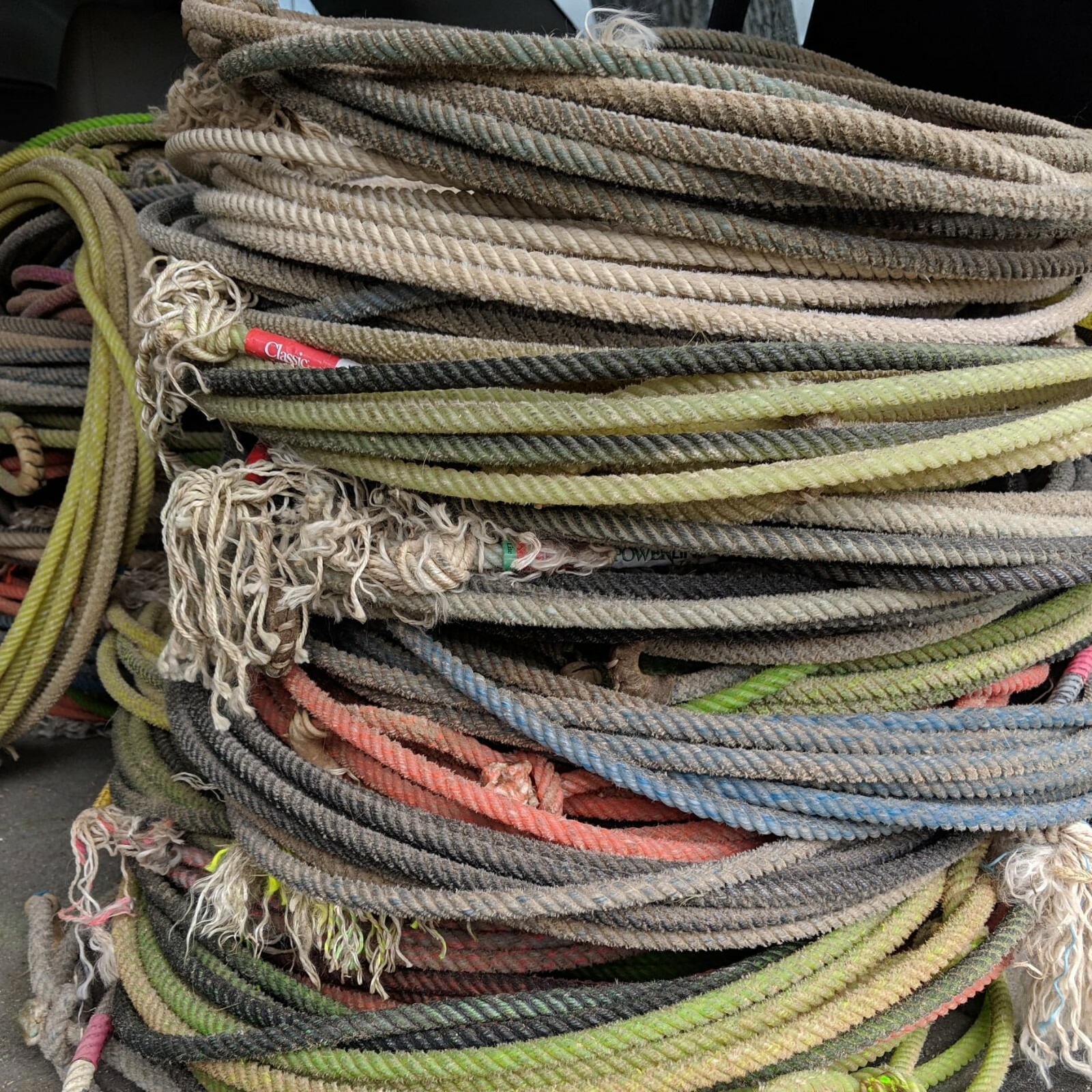 1-Used lariat western cowboy rope decor team rope lasso rodeo FREE SHIPPING