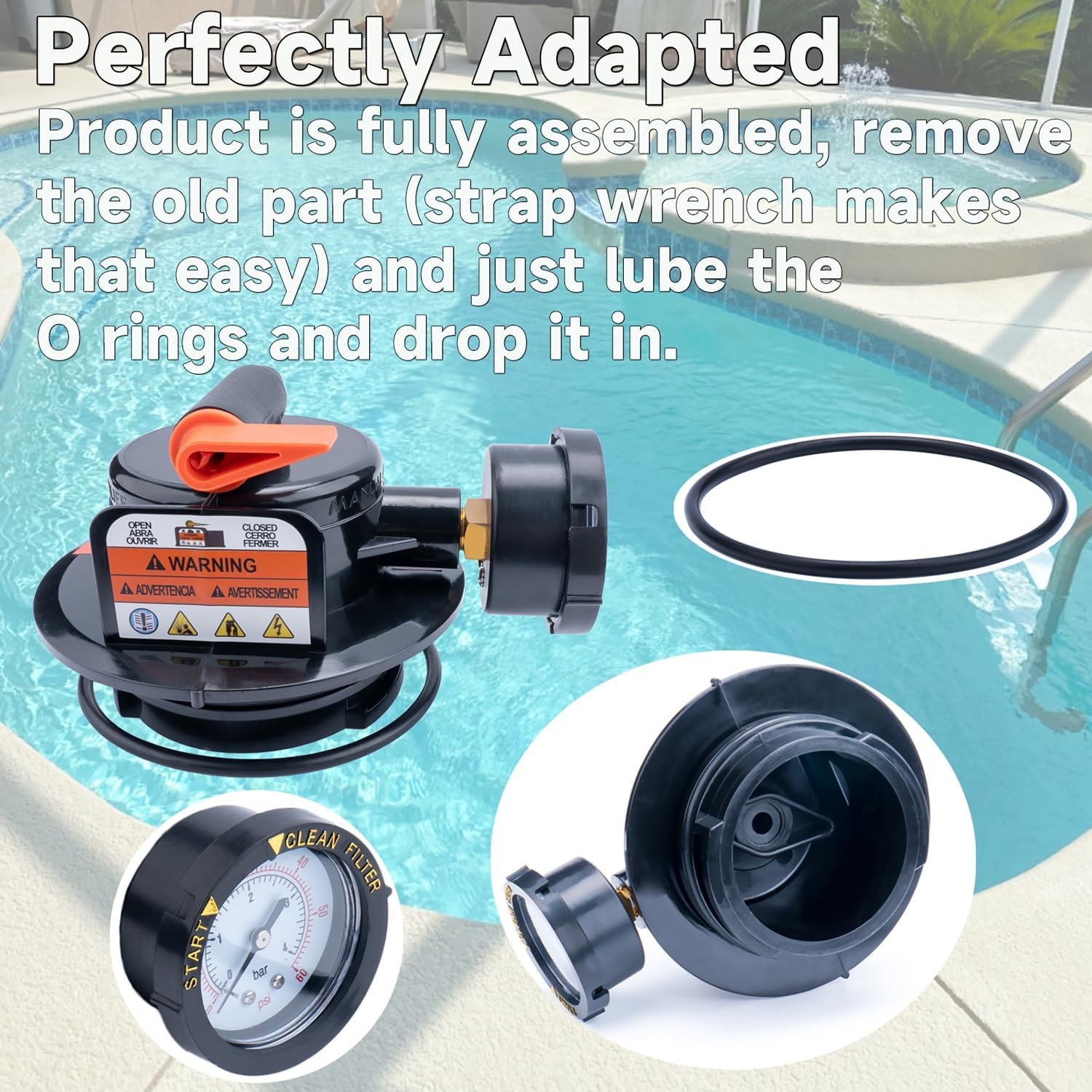 Pressure Relief Valve Replacement for Hayward Pro-Grid DE, Swimclear, Swim...