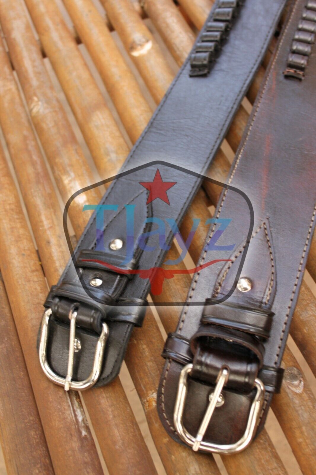 22 Cal USA SELLER SASS Single Holster Gun Belt Drop TOOLED LEATHER Western Rig