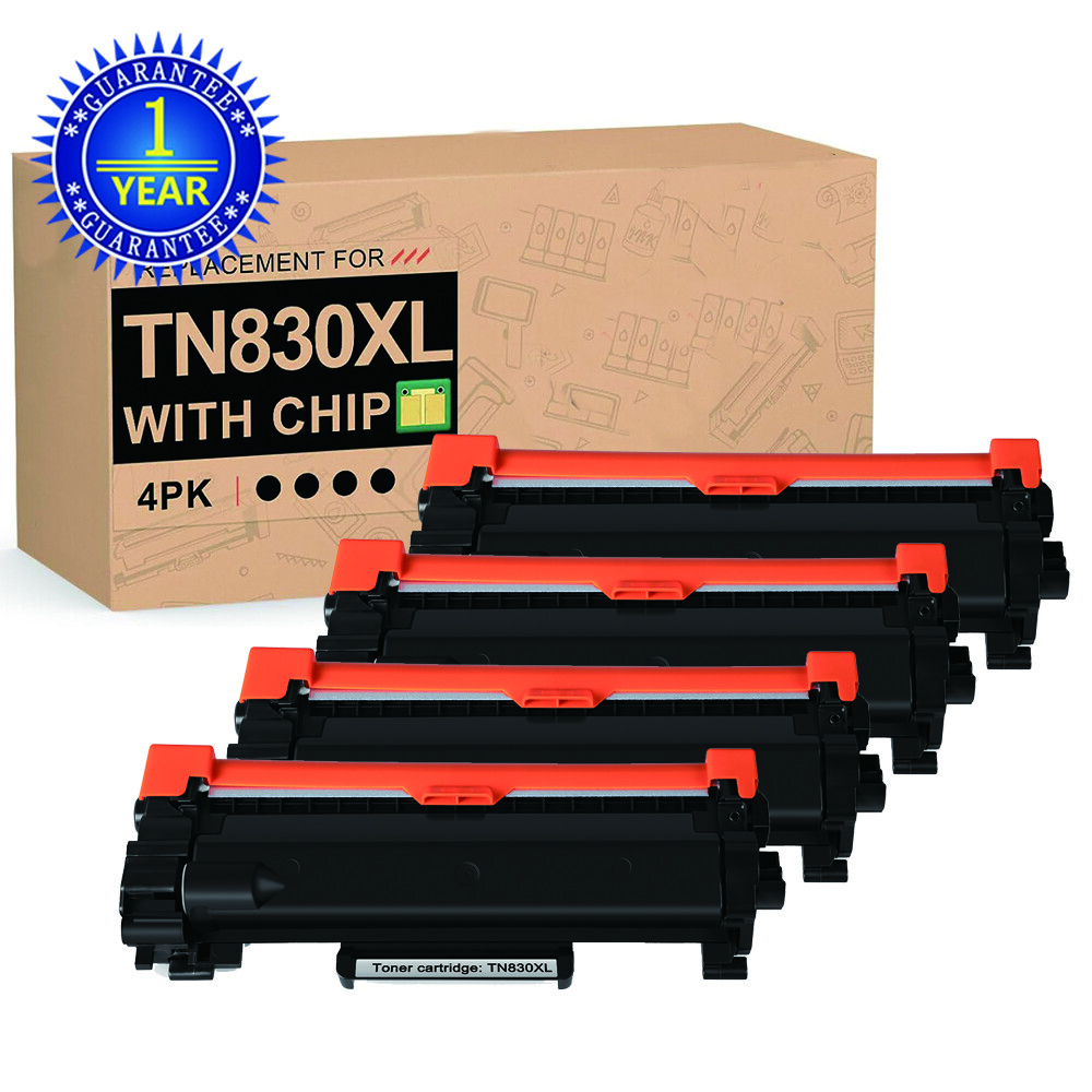 4PK TN830 XL Toner Cartridges for For Brother DCP-L2640DW HL-L2405W L2460DW