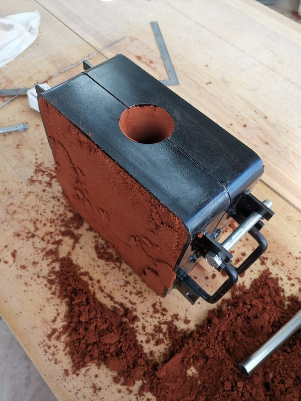 2-Part LSMIITTH Iron Large Flask Mold Frame for Sand Casting Big Jelwery Making