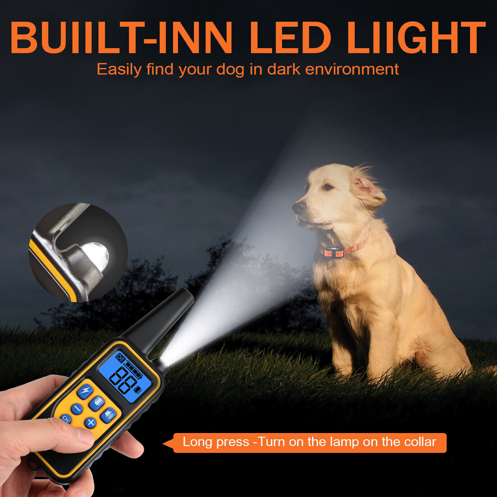 3000 FT Remote Dog Shock Training Collar Rechargeable Waterproof Pet Trainer NEW