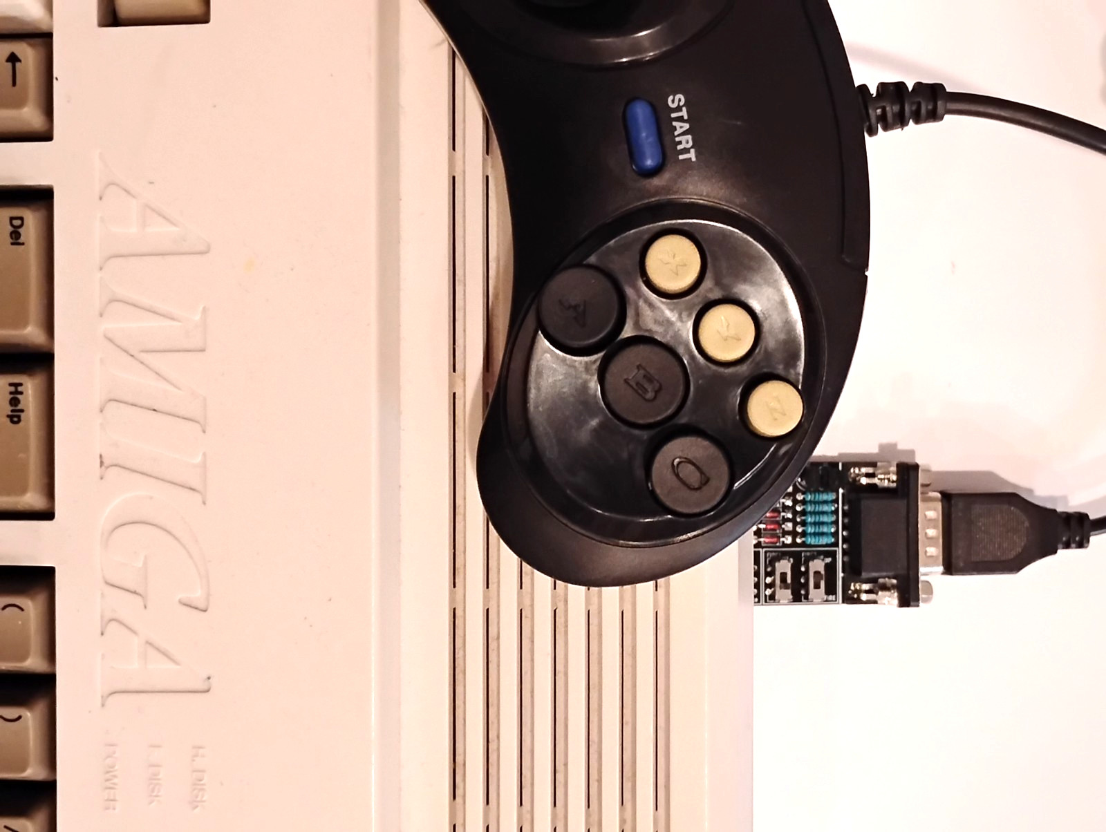 Commodore 64 & Amiga Adapter For Using Sega Genesis Gamepads - USA Seller