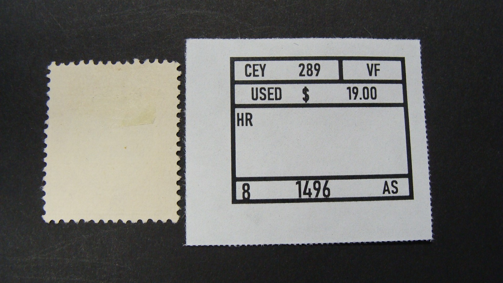 CEYLON SCOTT# 289 USED VF LOT# 81496