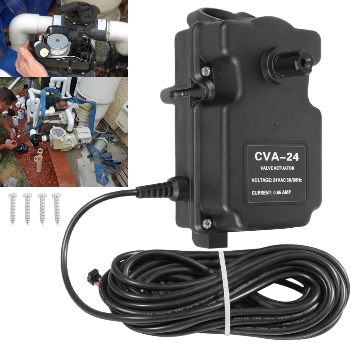 for Pentair Compool, Jandy/Zodiac,Hayward 263045 CVA-24T Valve Actuator 24V