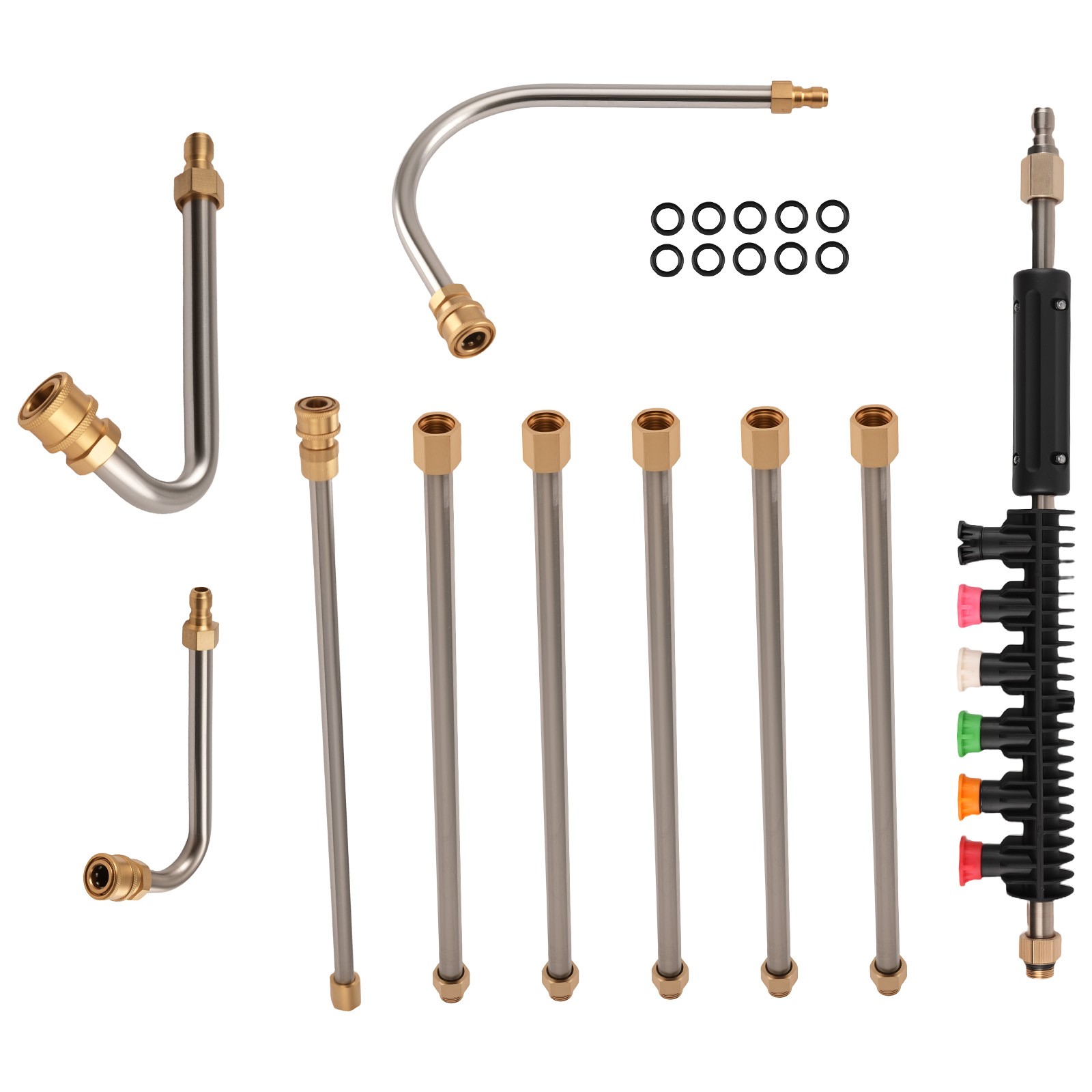 High Pressure Washer Extension Wand Power Washer Lance 4000PSI W/ 6 Nozzle Tips