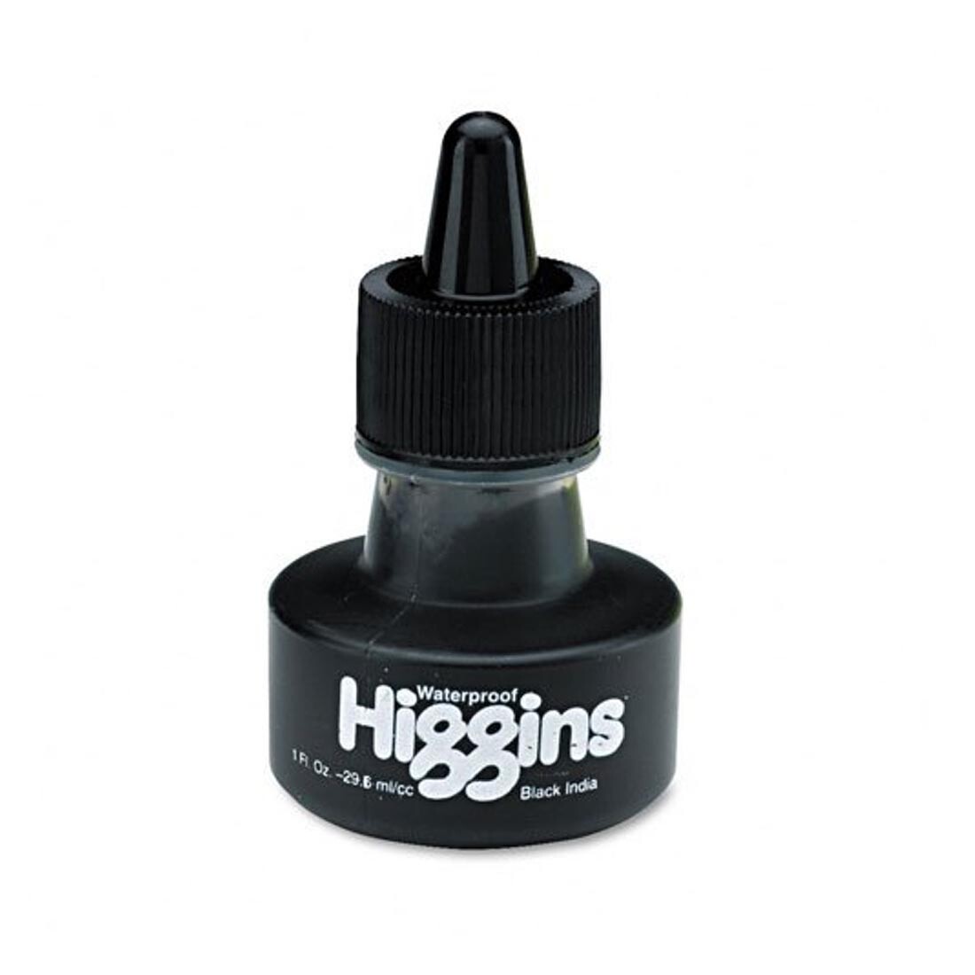 Higgins Black India Pigment-Based Waterproof Drawing Ink 1 oz.