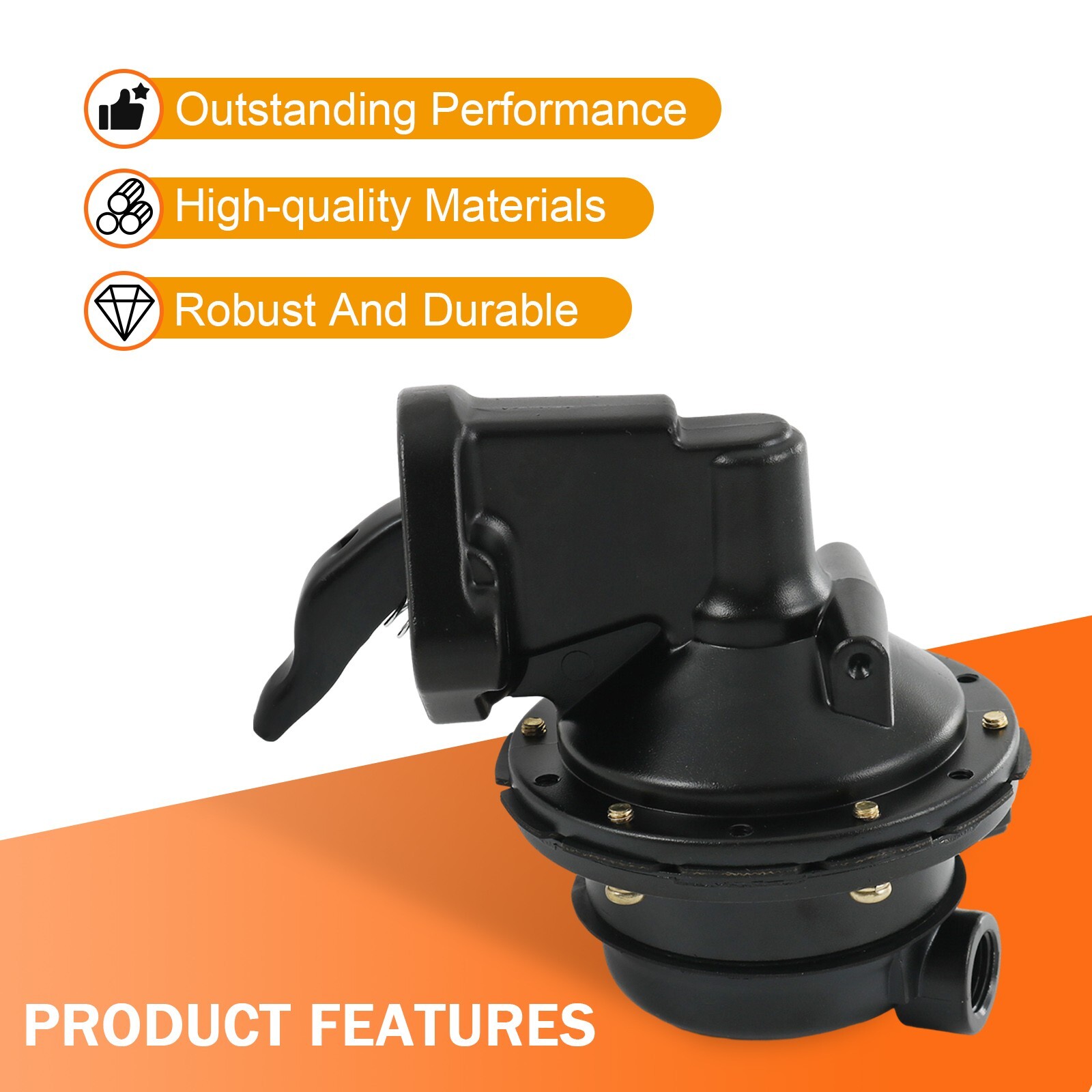 Performer RPM 6 PSI Mechanical Fuel Pump for Edelbrock 1721 Chevrolet SBC