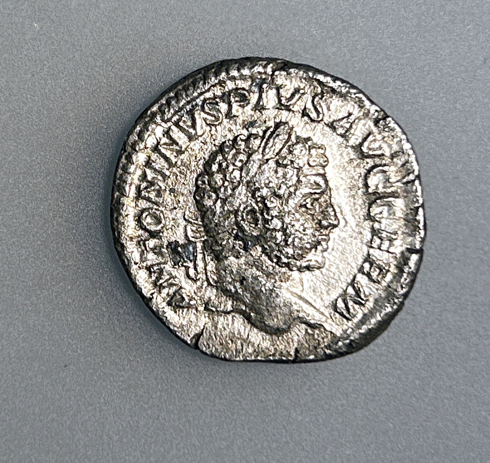 Roman Empire Caracalla  Ar  Denarius  VF