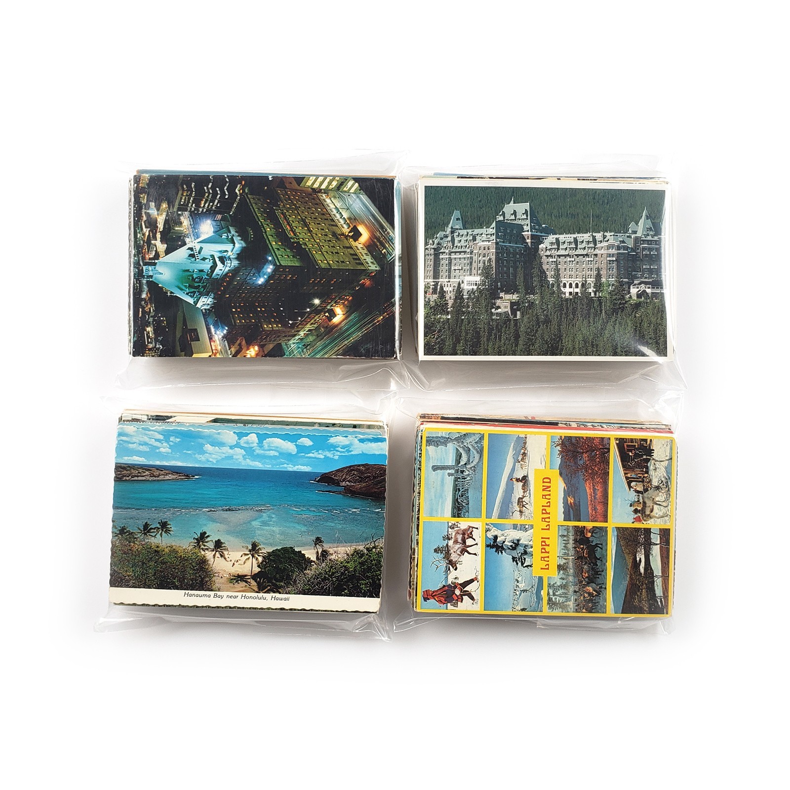 70 Vintage Used 4x6 Postcards Lot - All Posted - Worldwide Stamps & Postmarks