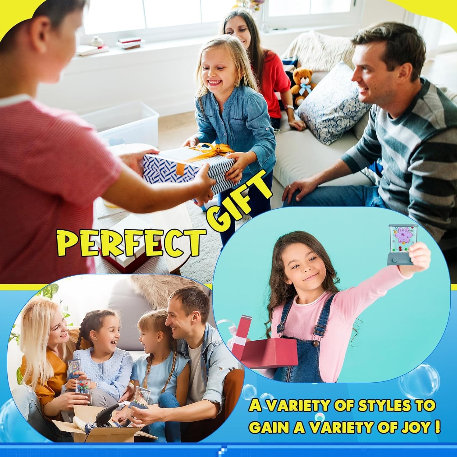 4 Pcs Water Ring Toss Game - Handheld Basketball Fun for Adults - Beach...