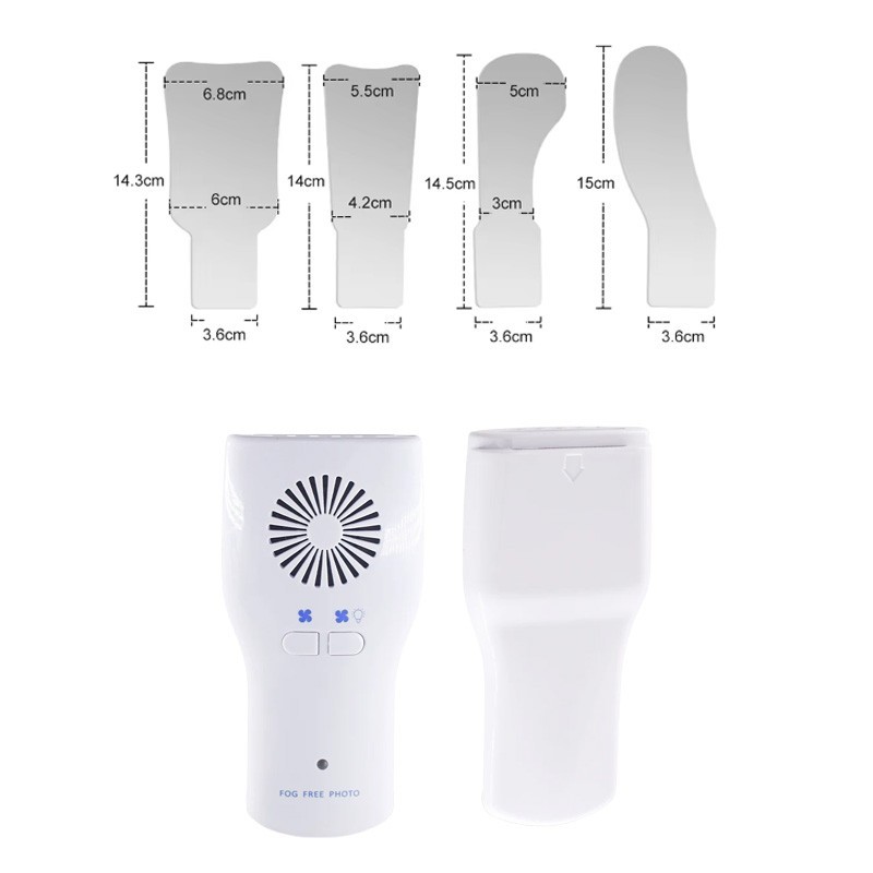 LED Dental Anti-Fog Mirrors Set Fog Free Intraoral Photography Stainless Steel